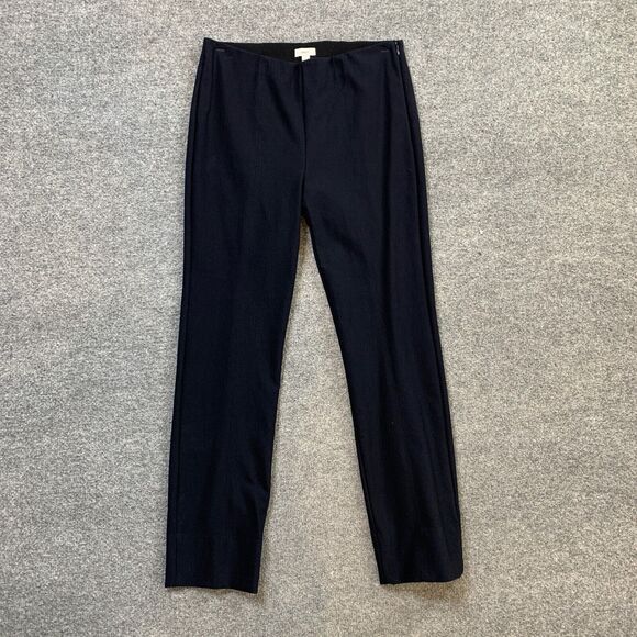 Vince Pants Womens XS Extra Small Black Side Zip Cropped Stretch Waist Trouser - Picture 2 of 13